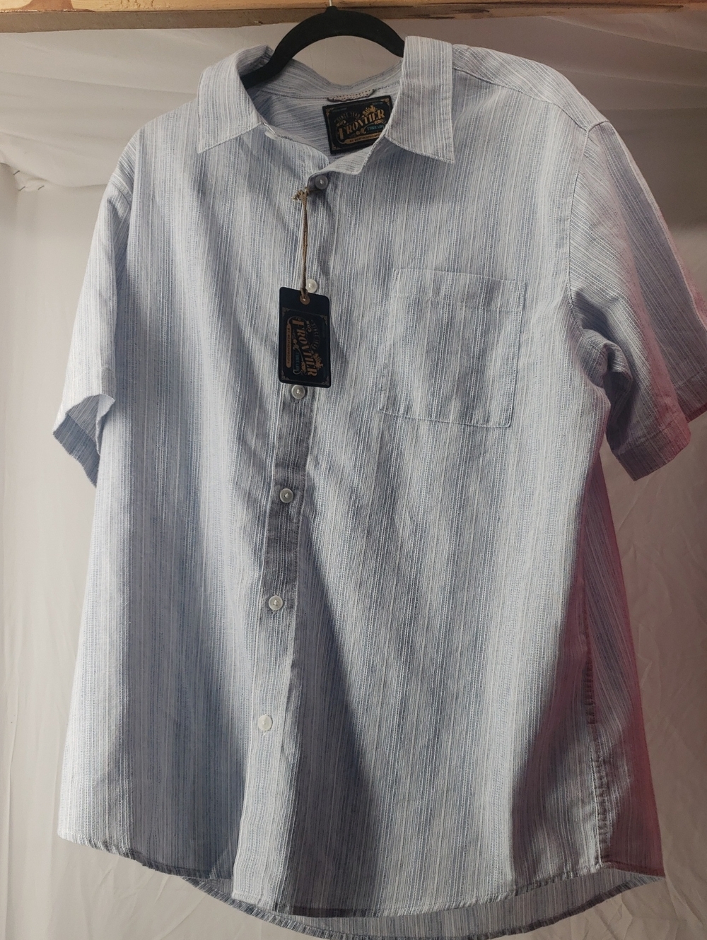 Tommy Bahama Light Blue Striped Short-Sleeve Button-Down Shirt